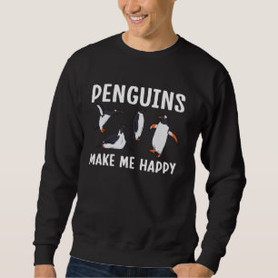 Sudadera Los pingüinos me hacen feliz al pingüino gracioso