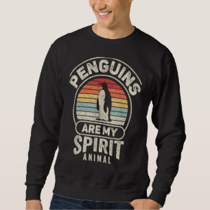 Sudadera Los pingüinos retro vintage son mi espíritu animal
