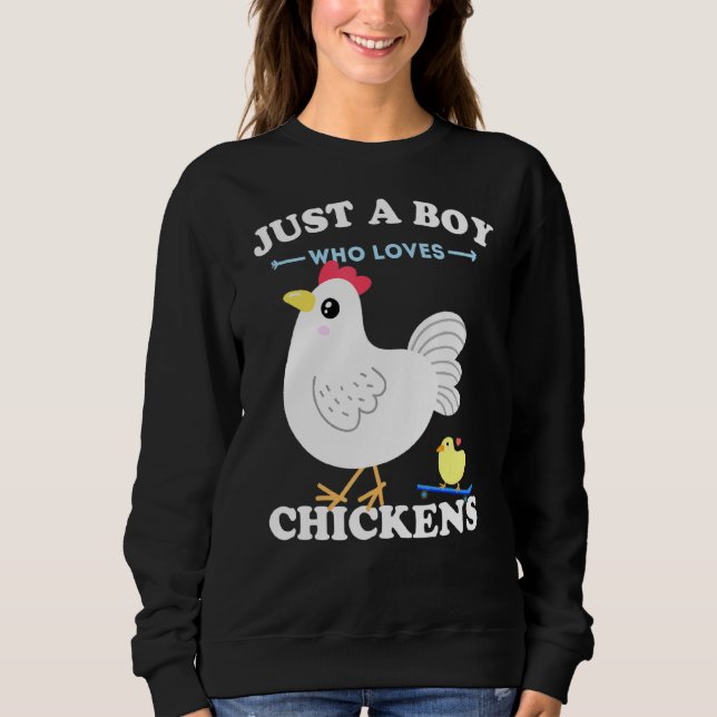 Sudadera Los Pollos De La Granja De Pollos Aman A Un Chico  (Anverso)