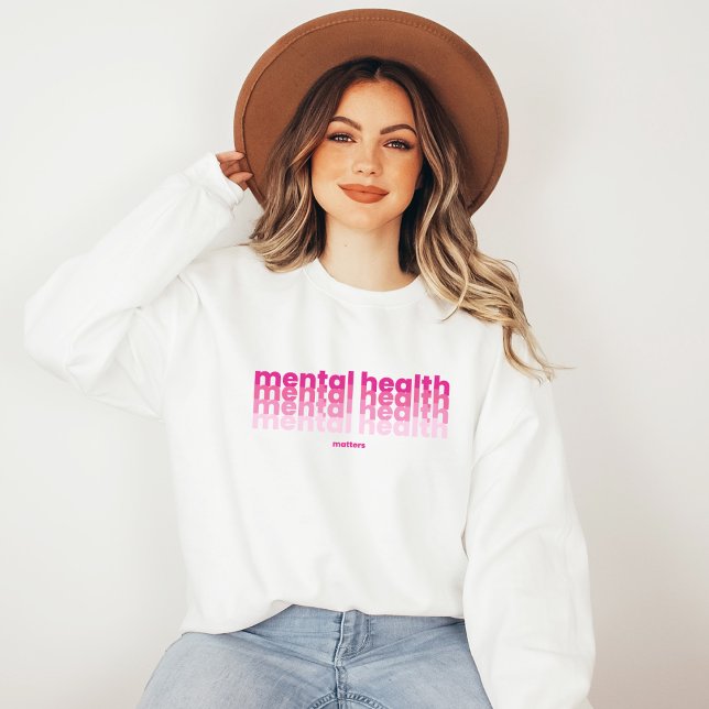 Sudadera Los Poppins Barbiecore Pink (Mental Health Matters Sweatshirt | Poppins Barbiecore Pink | Aesthetic Sweater)