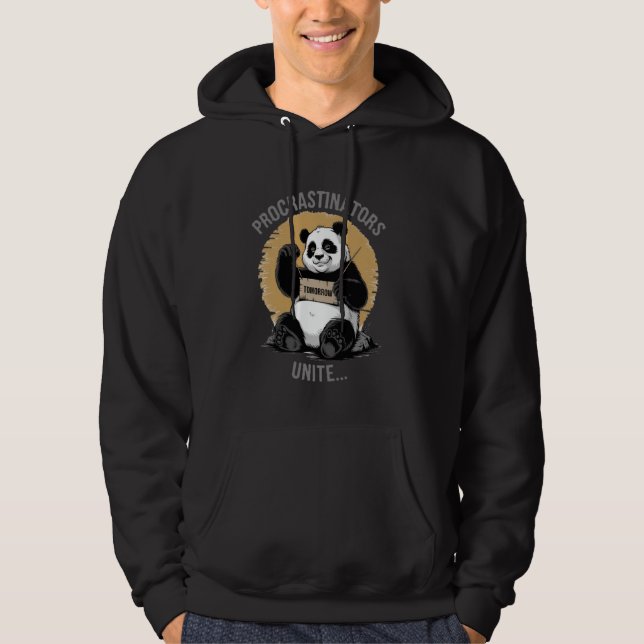 Sudadera Los procrastinadores se unen... mañana Panda diver (Anverso)
