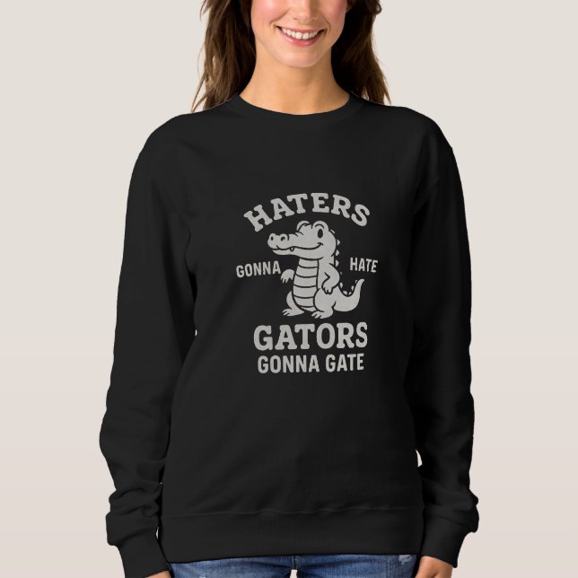 Sudadera Los que odian caimanes van a Gate  (Anverso)
