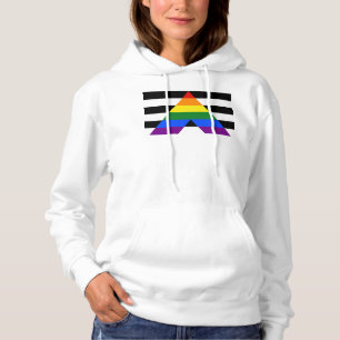 Sudadera Los regalos gay de la bandera de aliado directo de