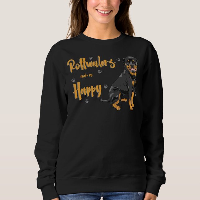 Sudadera Los Rottweilers Me Hacen Feliz Especialmente Para  (Anverso)