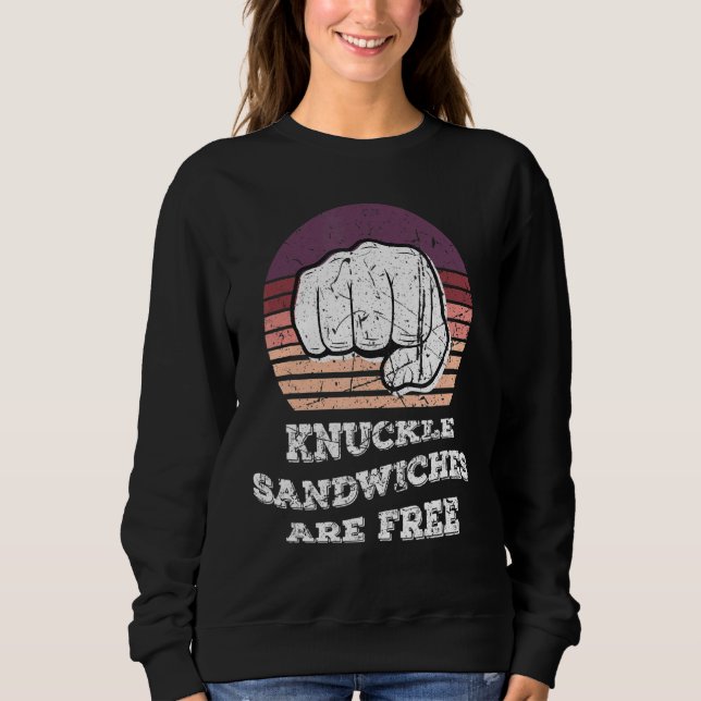 Sudadera Los sándwiches Knuckle Son Boxer Boxer Boxer G Gra (Anverso)