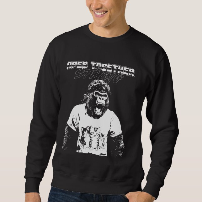 Sudadera ¡Los simios juntos son fuertes! Wall St Meme Stonk (Anverso)