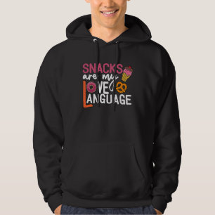 Sudadera Los Snacks Son Mi Lenguaje del Amor Retro Vintage 