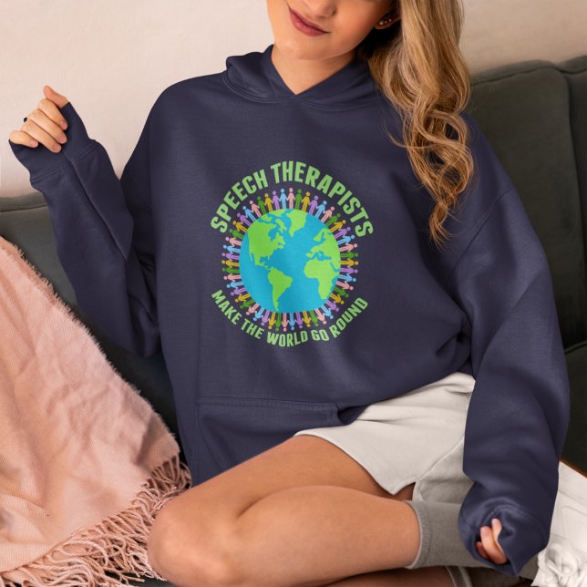 Sudadera Los terapeutas del habla hacen que el mundo gire b (Subido por el creador)