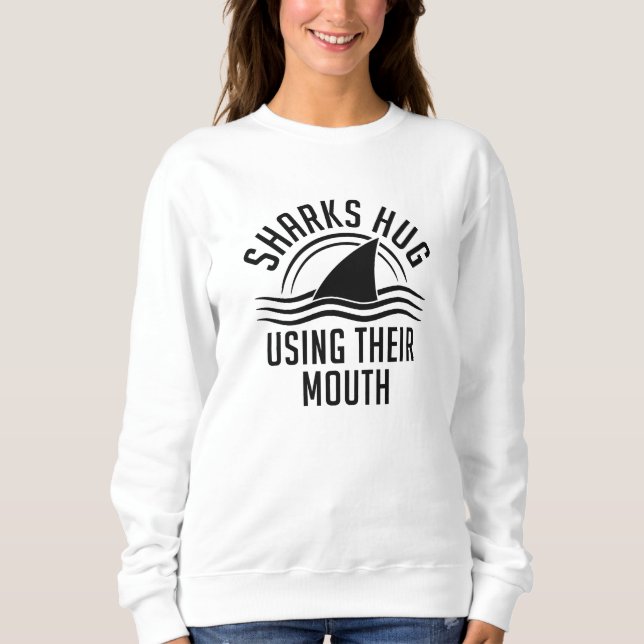 Sudadera Los Tiburones Se Abrazan Usando Su Boca (Anverso)