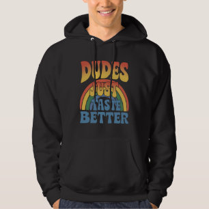 Sudadera Los Tipos Saben Mejor Arcoíris Orgullo Gay Vintage