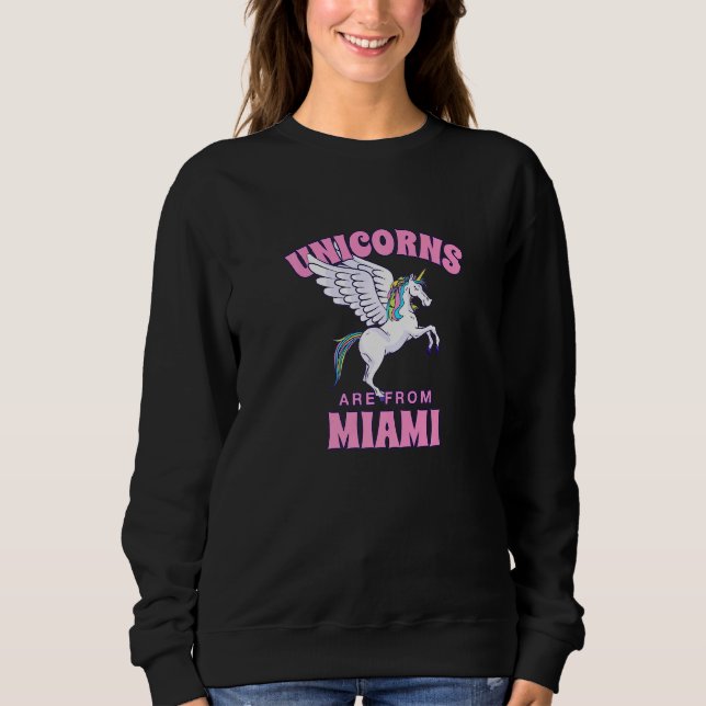 Sudadera Los Unicornios Son De Los Amigos De Miami Florida  (Anverso)
