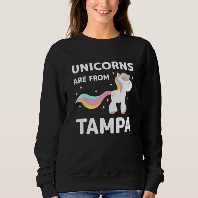 Sudadera Los Unicornios Son De Tampa Florida Residente Loca (Anverso)