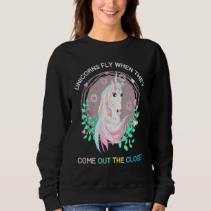 Sudadera Los Unicornios Volan Cuando Salen Del Closet Unico