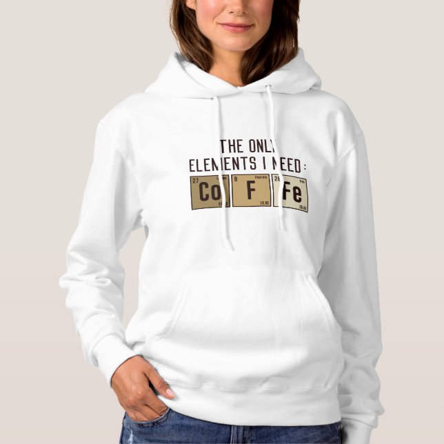 Sudadera Los únicos elementos que necesito (Anverso)