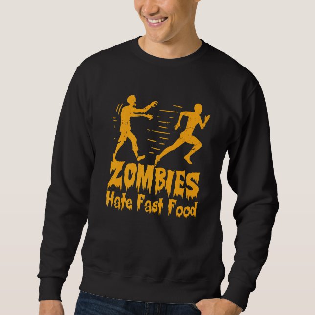 Sudadera Los zombies de Halloween que se mueven odian la co (Anverso)