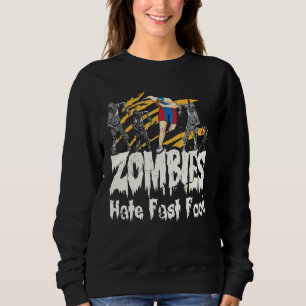 Sudadera Los zombies odian la comida rápida en Halloween co