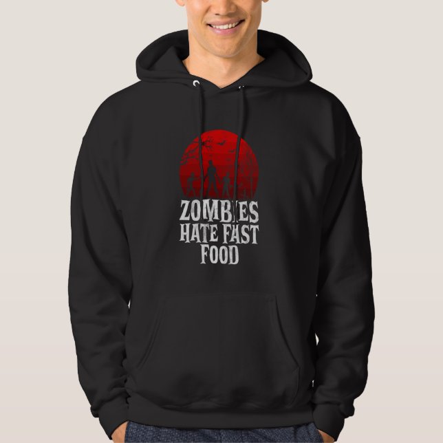 Sudadera Los zombies odian la comida rápida Zombie (Anverso)