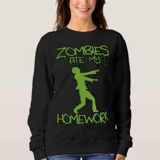 Sudadera Los zombies se comieron mi tarea   Halloween o Esc