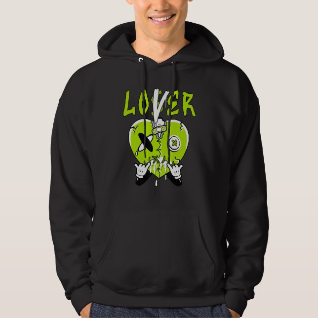 Sudadera Loser  Drip Green Heart Matching For Men Women (Anverso)