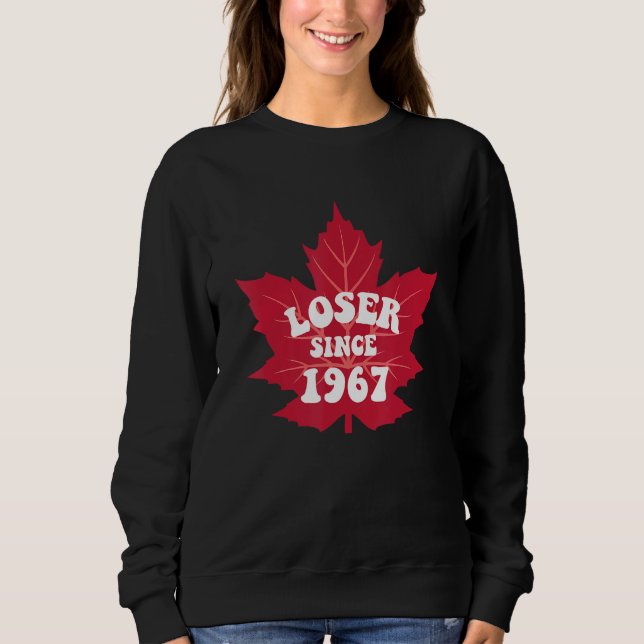 Sudadera Loser Since 1967 Maple Tree Leaves Funny (Anverso)