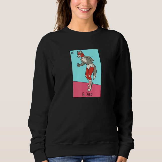Sudadera Lotería de perros sin pelo de El Xolo (Anverso)