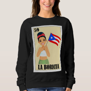 Sudadera Lotería de Puerto Rico Bingo Mexicano La Boricua
