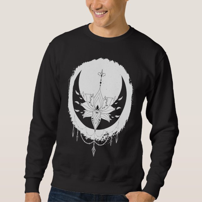 Sudadera Loto Místico  Creciente Celestial Astrológico (Anverso)