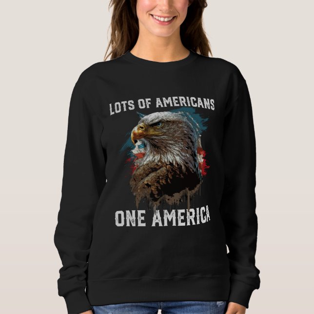 Sudadera Lots Of Americans One America Patriotic USA Flag J (Anverso)
