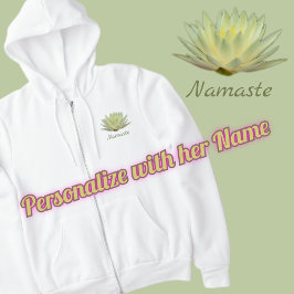Sudadera Lotus Pastel Yellow Waterlily Floral Namaste