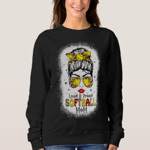 Sudadera Loud & Proud Softball Mom Leopardo Ball Mom Mother