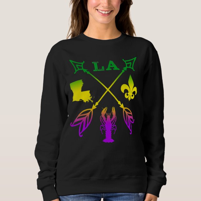 Sudadera Louisiana Arrow New Orleans Mardi Gras (Anverso)