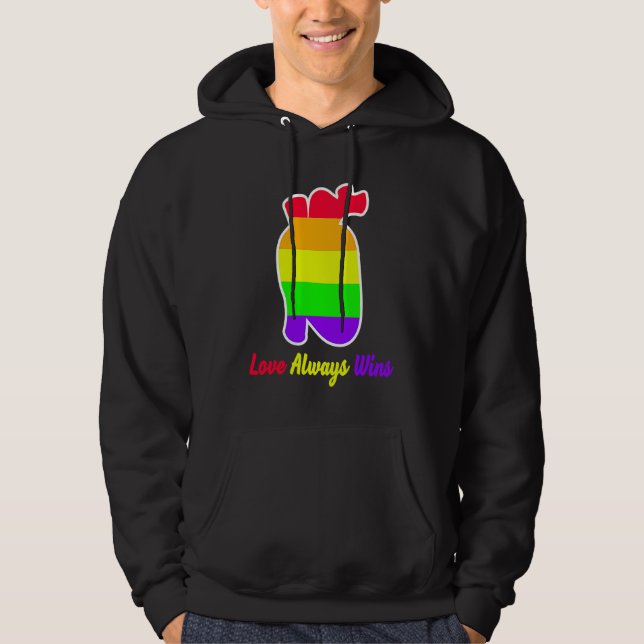 Sudadera Love Always wins national equality LGBT LGBTQ Prid (Anverso)