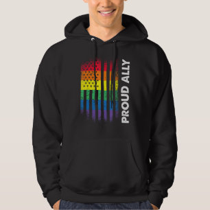 Sudadera Love America Flag Rainbow Orud Ally Lgbtq Lgbt Pr