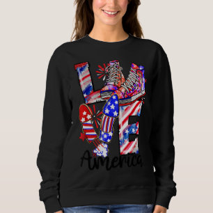 Sudadera Love America Shoes Tie Dye Fireworks American 4th