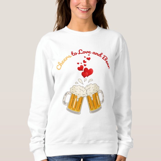 Sudadera Love and beer for couples (Anverso)