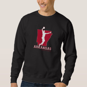 Sudadera Love Arkansan Hoops Fan Arkansas State Silhouette