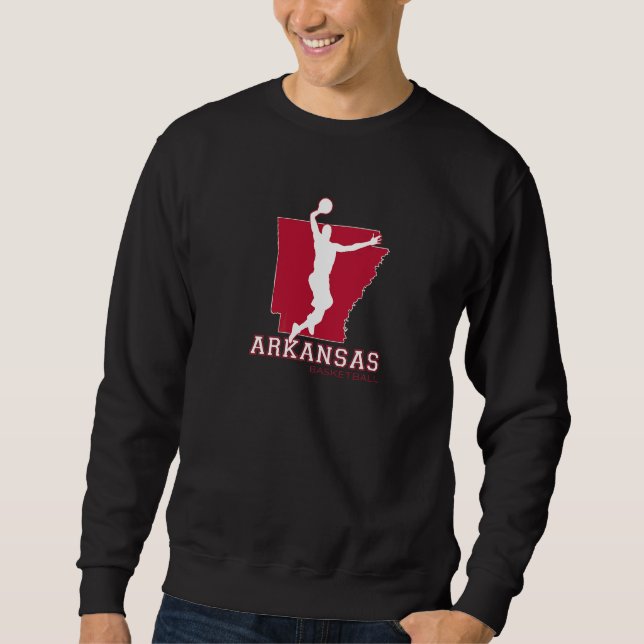 Sudadera Love Arkansan Hoops Fan Arkansas State Silhouette (Anverso)