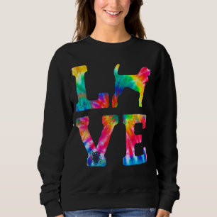 Sudadera Love Beagle Tie Dye Dog Mom Dad