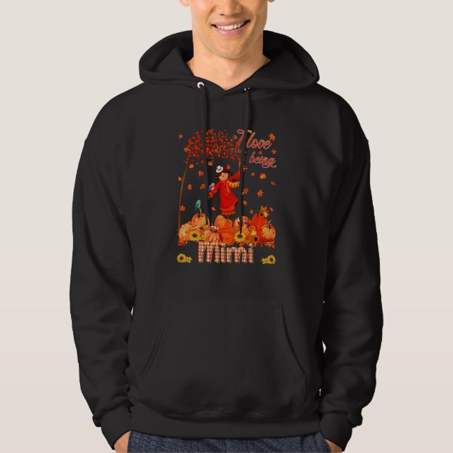 Sudadera Love Being Mimi Thanksgiving Autumn Scarecrow Pump (Anverso)