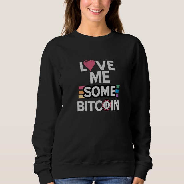 Sudadera Love Bitcoin Black SWEATSHIRT (Anverso)