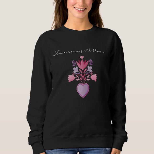 Sudadera Love Bloom Garden Plant Love With Hearts Gardener  (Anverso)