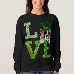 Sudadera Love Boxer St. Patrick's Day Funny dog lover Gift