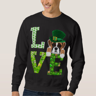Sudadera Love Boxer St. Patrick's Day Funny dog lover Gift