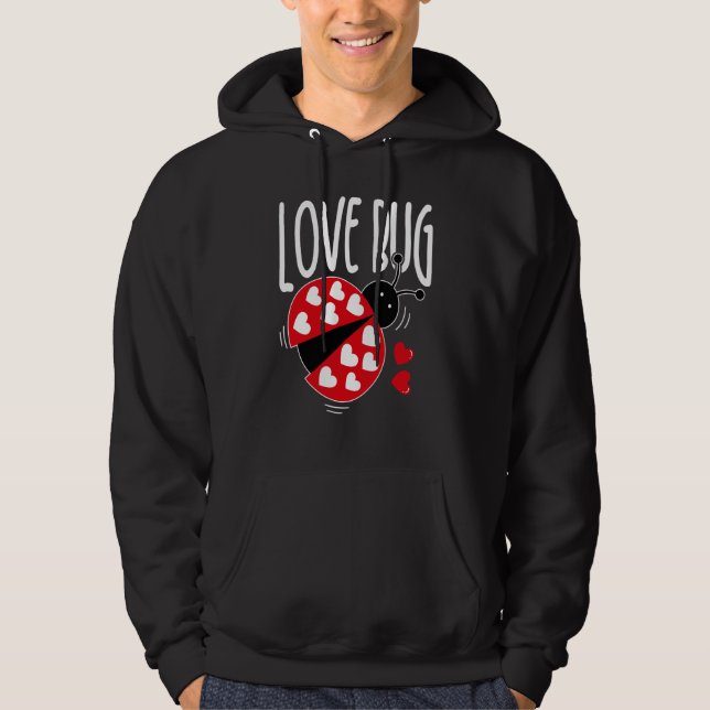 Sudadera Love Bug Valentine's Day Good Luck Nature Date Sin (Anverso)