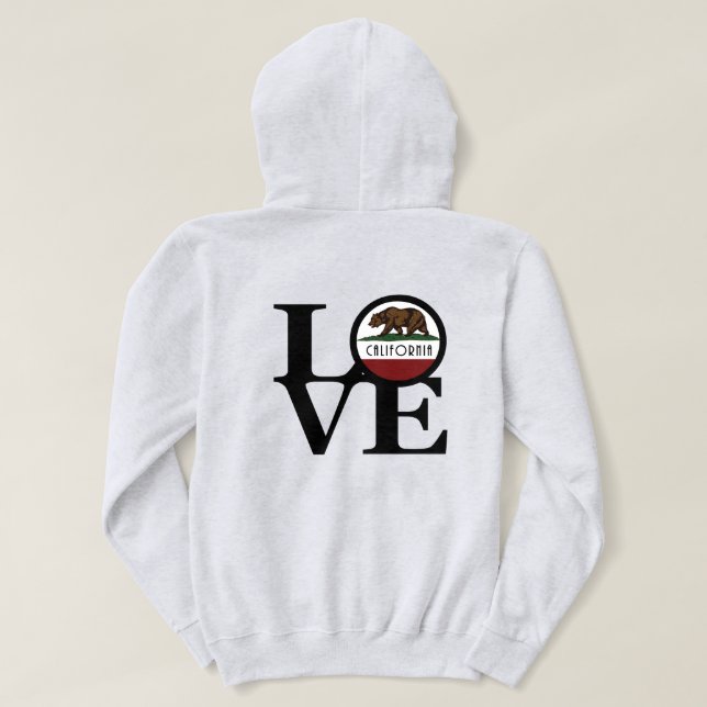 Sudadera LOVE California (impresión posterior) (Reverso del diseño)