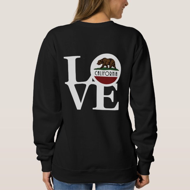 Sudadera LOVE California (texto en blanco y negro) (Reverso)