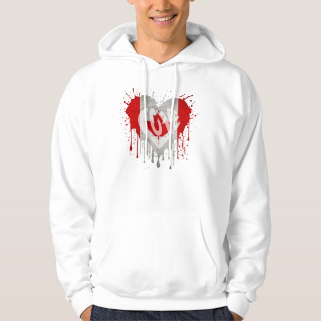 Sudadera Love Canada Flag (Anverso)
