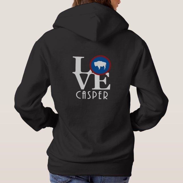 Sudadera LOVE Casper Wyoming (impresión posterior) (Reverso)