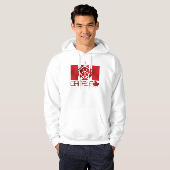 Sudadera  LOVE Castor/ Maple Bandera Canada by Masanser (Anverso completo)