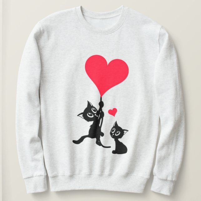 Sudadera Love Cats Hoodie – Cute & Cozy Style (Anverso del diseño)